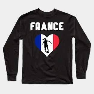 France Women Football Player Long Sleeve T-Shirt